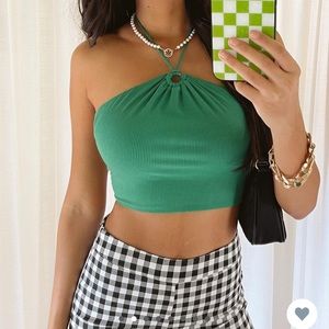 Matilda Green Halter Top